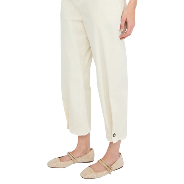 Pantaloni balloon Donna con bottone gioiello dettaglio