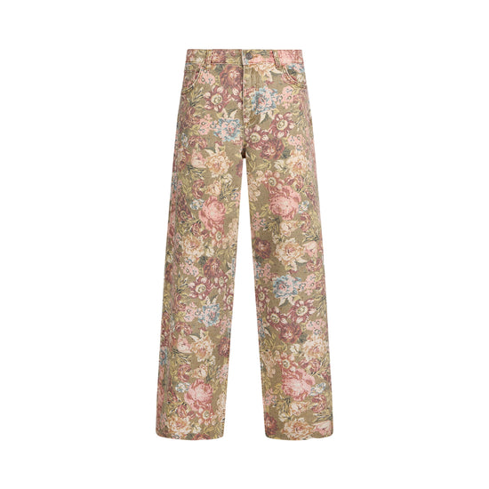 Pantaloni Donna flare con stampa floreale 