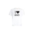 T-shirt Donna Bianca con paillettes grande applicate