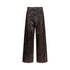 Jeans Donna flare con spalmature Marrone