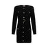 Abito Donna in maglia con spalline imbottite e bottoni