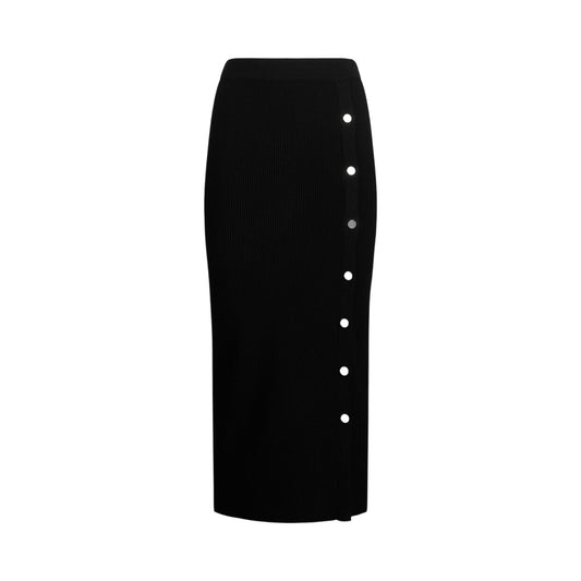 Gonna Donna lunga con bottoni Nero