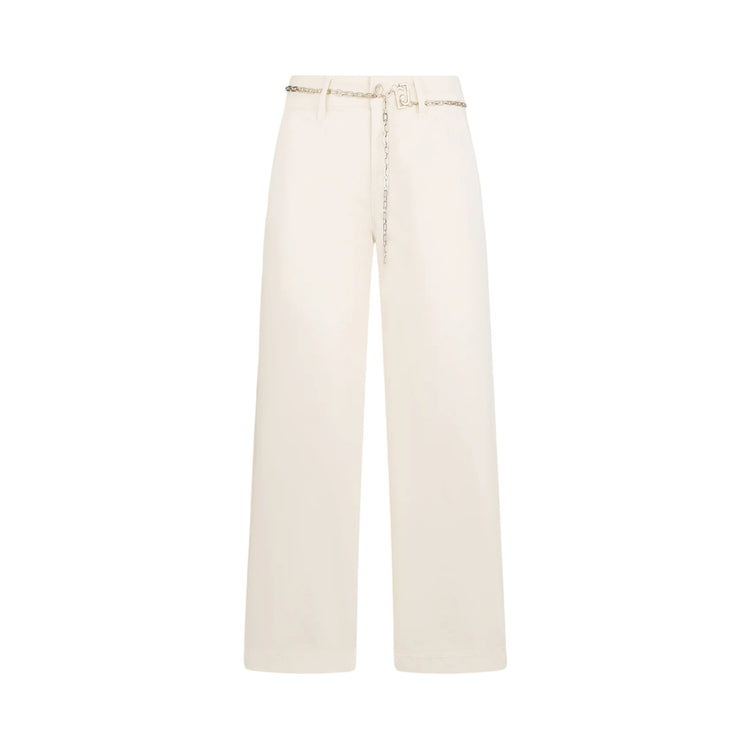 Pantaloni Donna flare cropped Beige chiaro