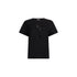 T-shirt Donna con grafica pinguino con paillettes Nero