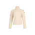Dolcevita Donna in lana con bottoni gioiello Beige