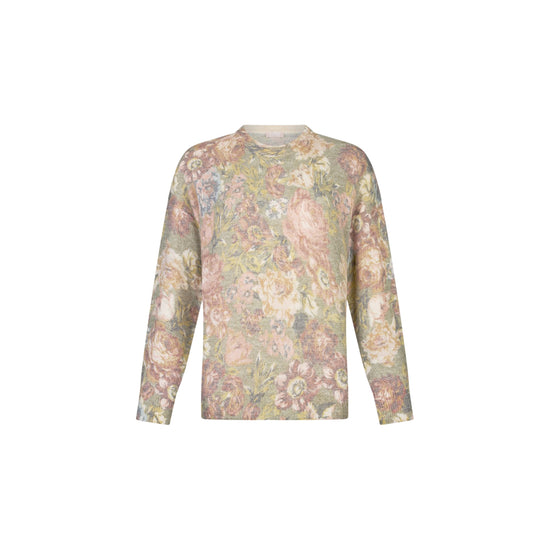 Maglia Donna in lana e alpaca floreale