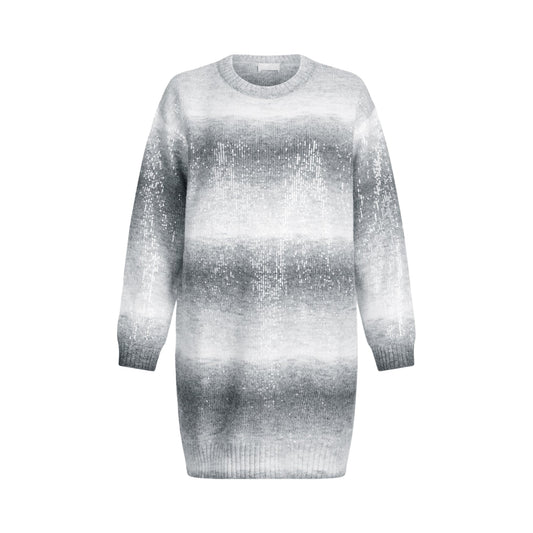 Abito corto Donna in maglia con paillettes