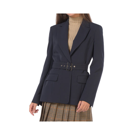Giacca Donna con cintura in vita Blu navy