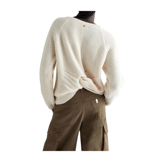 Maglia Donna a costine con incrocio sul retro