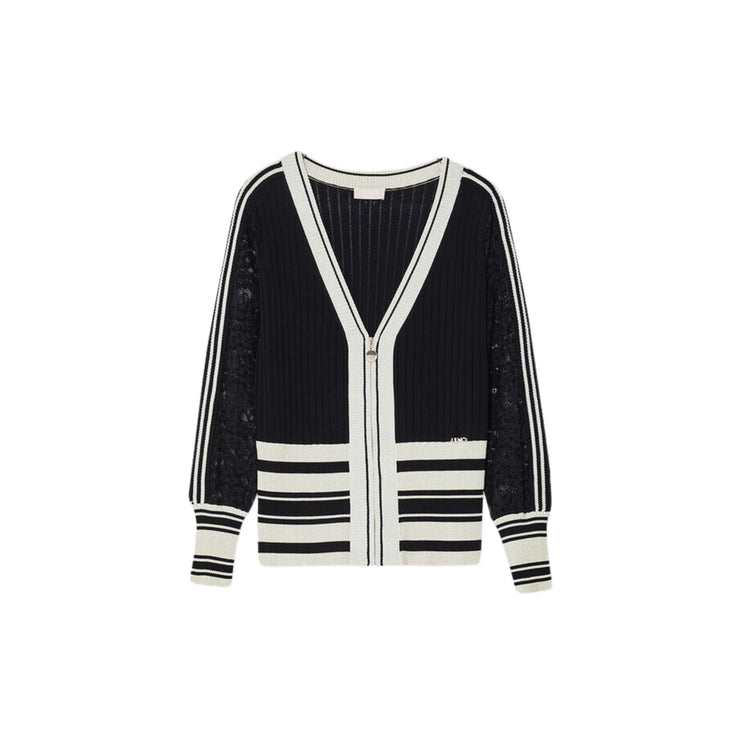 Cardigan femme avec zip sur le devant