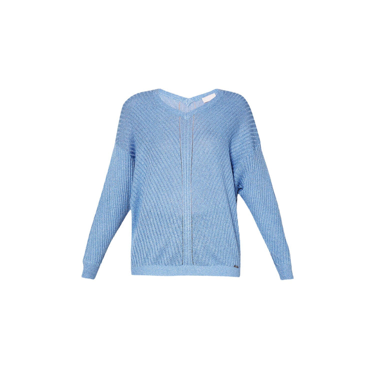 Pull femme avec empiècements lurex