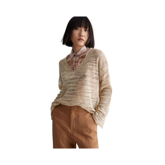 Women's sweater with wide neckline