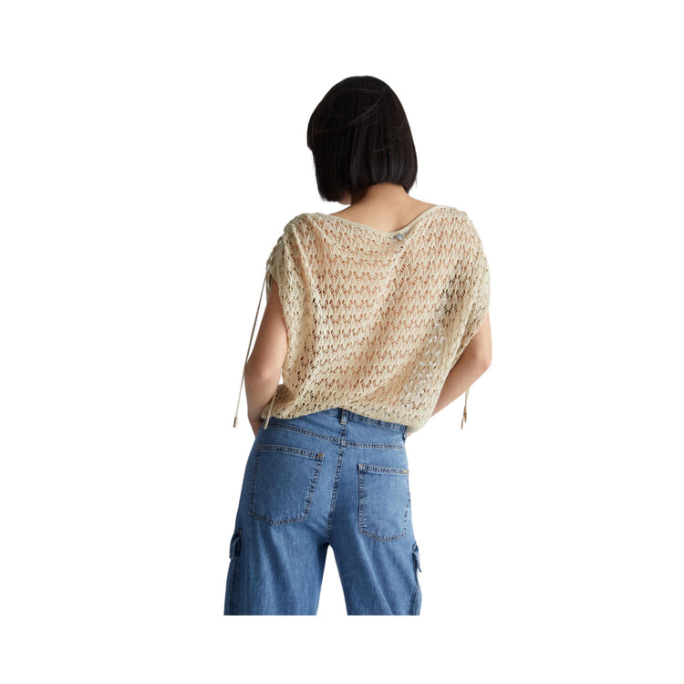 Pull femme effet transparent