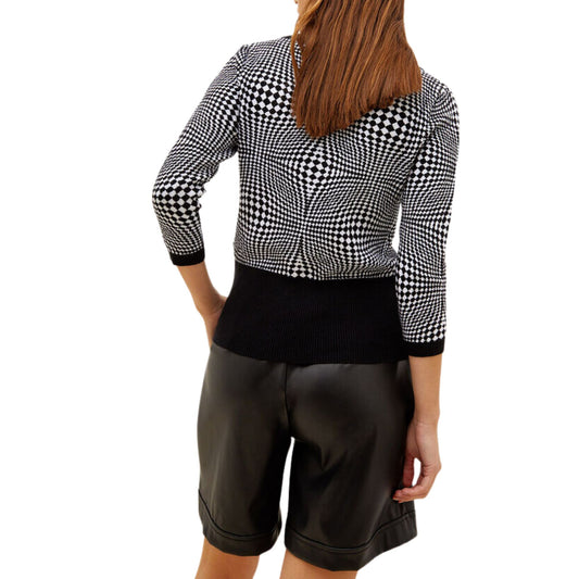 Maglia Donna con lavorazione jacquard optical