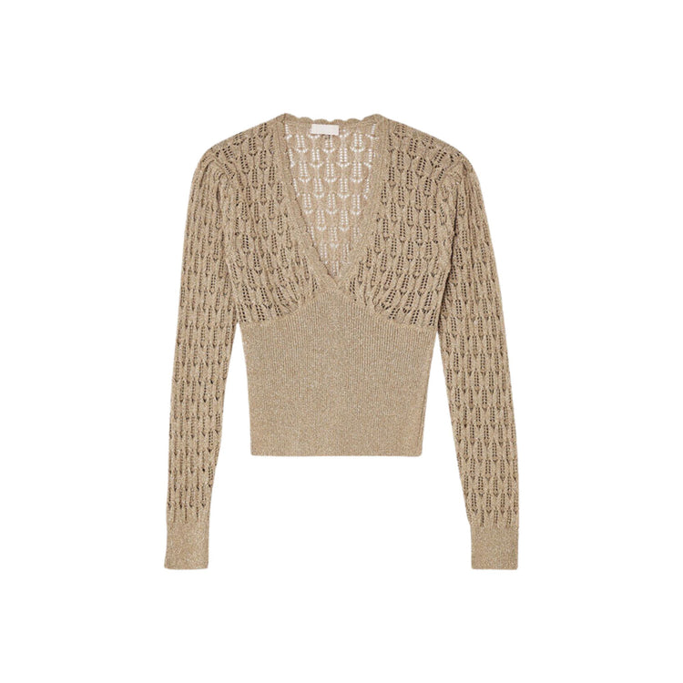 Pull pour femme avec finitions perforées