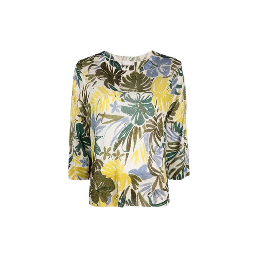 Maglia Donna girocollo con motivo maculato