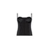 Top Bustiera Donna in raso nero