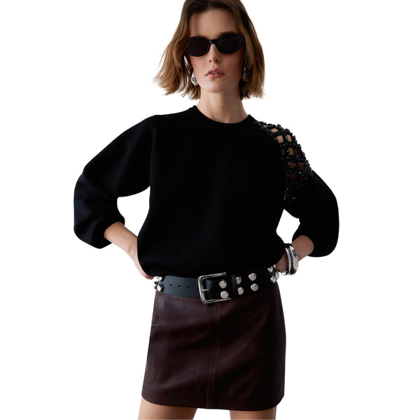 Cintura bustier Donna con borchie applicate modella