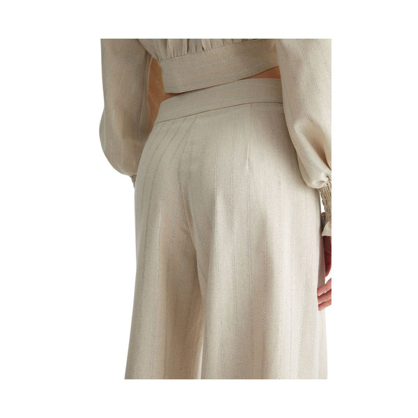 Dettaglio retro Pantalone Donna a Palazzo Beige