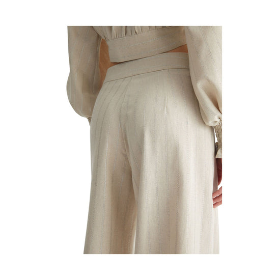 Dettaglio retro Pantalone Donna a Palazzo Beige