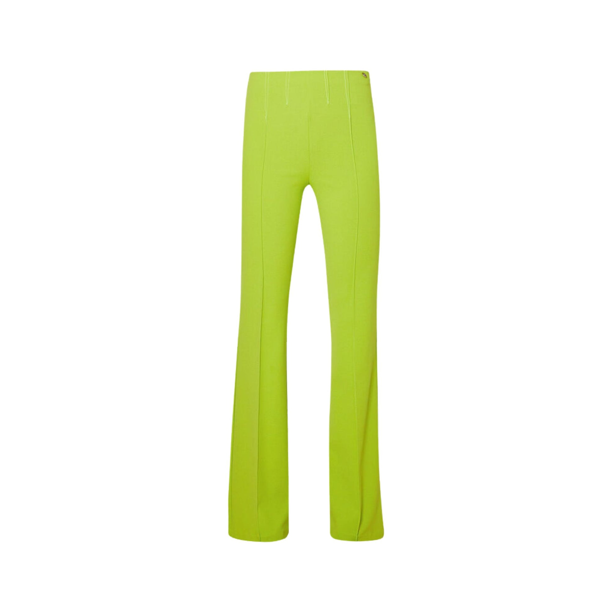 Pantalone elegante modello flare con piega cucita colore Verde