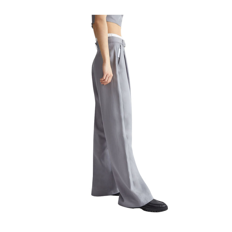 Laterale Pantalone largo con cintura in abbinamento