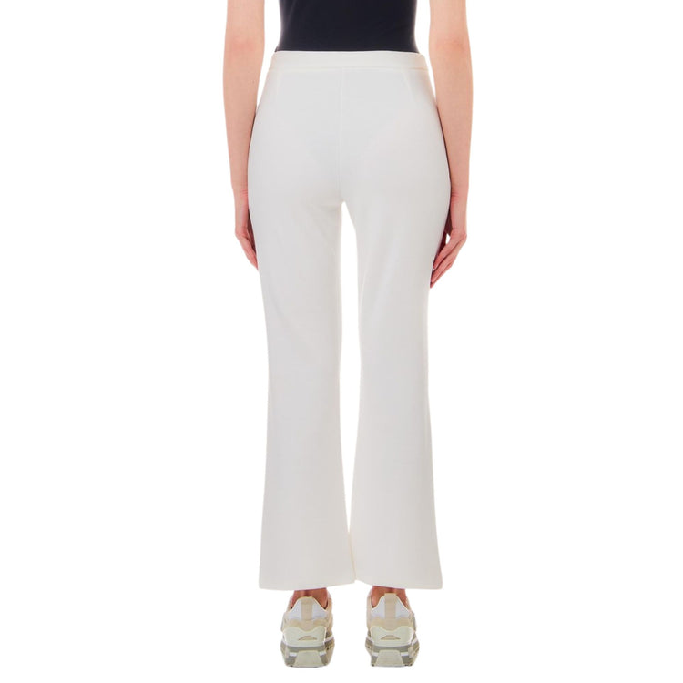 Retro Pantalone con fondo svasato colore Bianco
