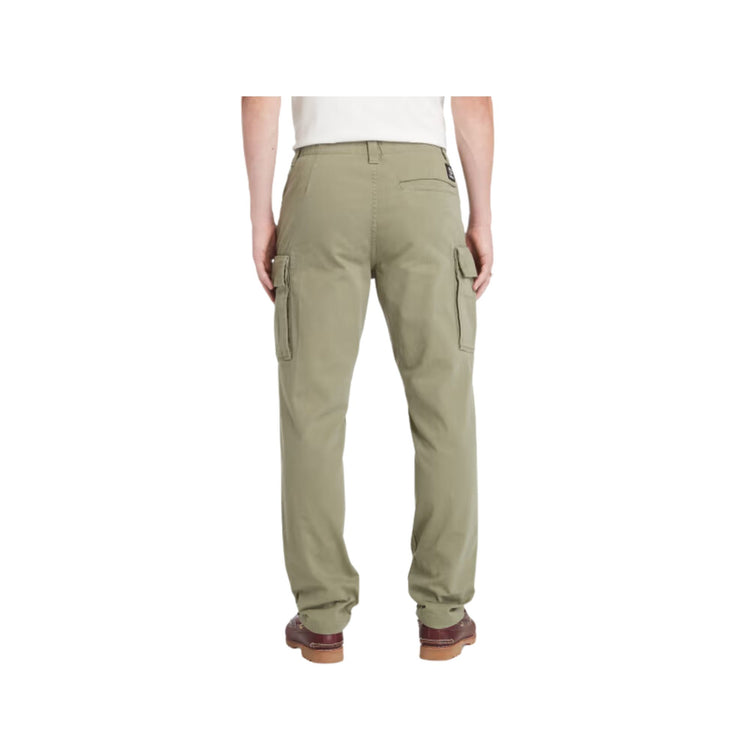 Pantaloni Uomo Cargo in Twill Verde