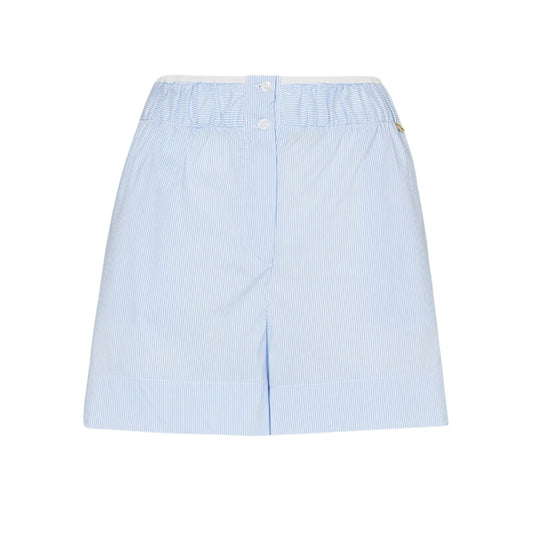 Pantalone Donna a righe con bottoni in vita