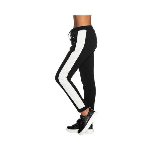 Pantalone Donna con fascia laterali in contrasto