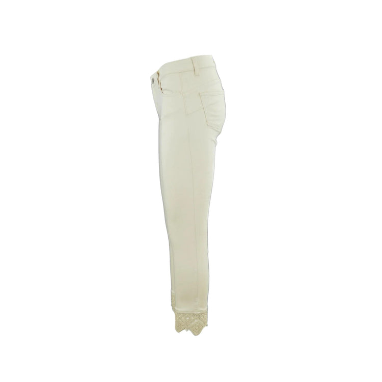 Women's bottom up trousers with cutouts
