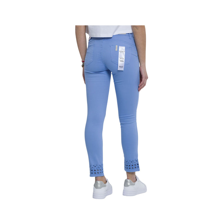 Women's bottom up trousers with cutouts