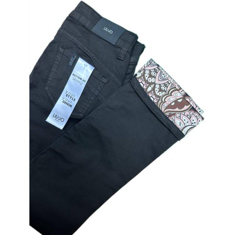 Pantalone Donna con risvolto stampato