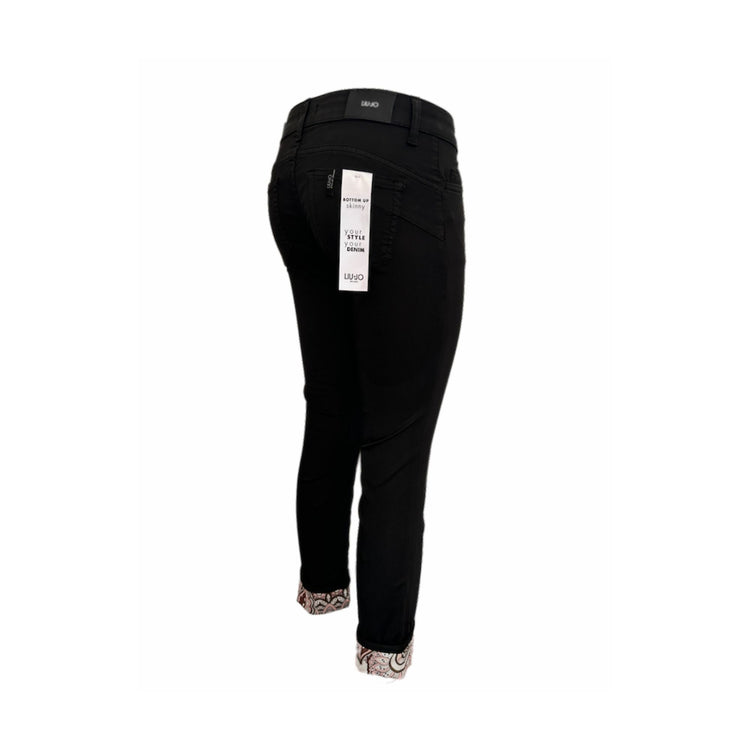 Pantalone Donna con risvolto stampato