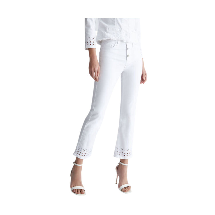 Pantalone Donna con ricamo sul fondo