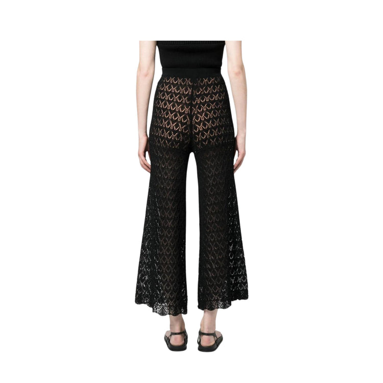 Women's trousers in perforated knit