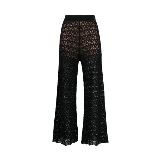 Women's trousers in perforated knit
