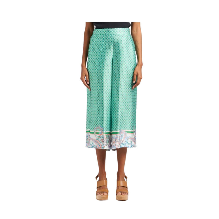 Pantalone Donna in raso a vita alta