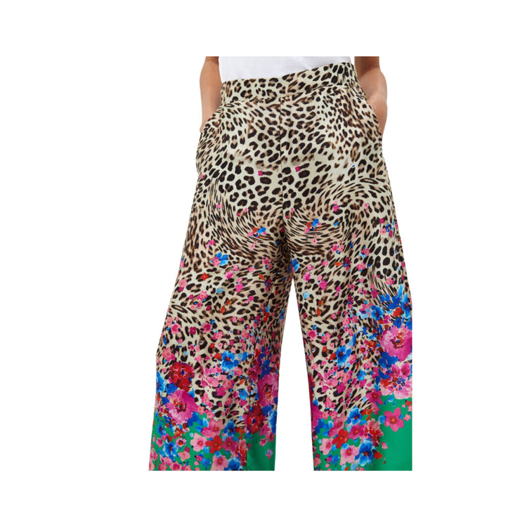 Pantalone Donna in raso a vita alta