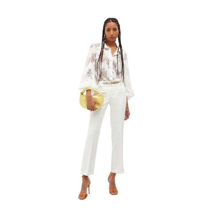 Pantaloni Stretch Donna Bianco