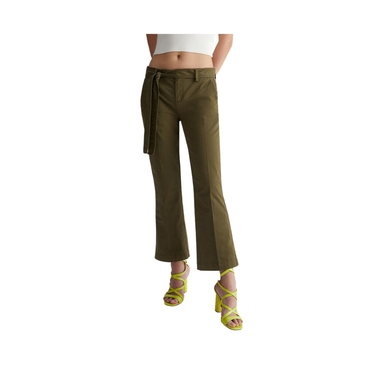 Women's trousers with applied belt