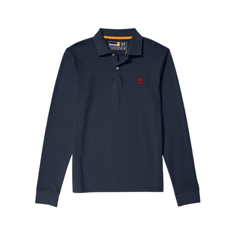 Men's polo shirt in solid color piqué