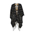 Poncho con logo jacquard all over Nero