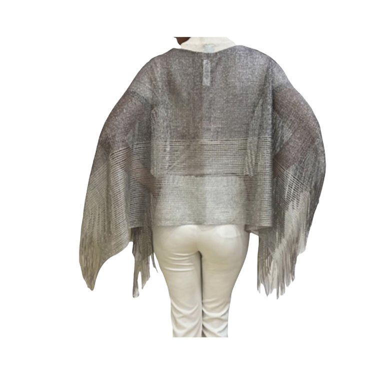 Poncho en maille pour femme
