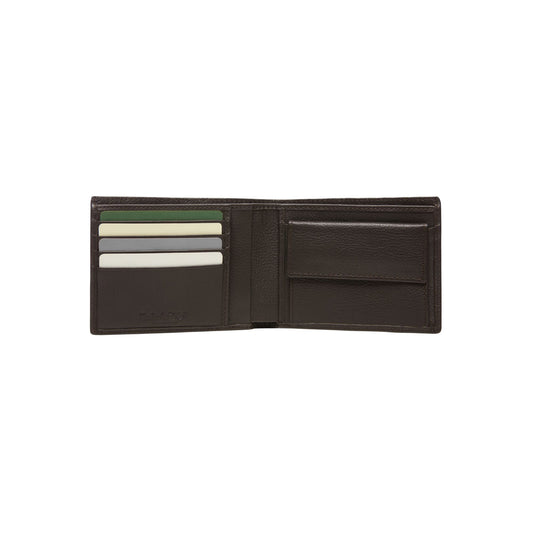 Men's wallet in single-color leather