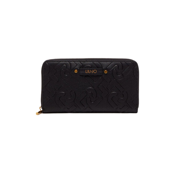 Women's wallet with logo print