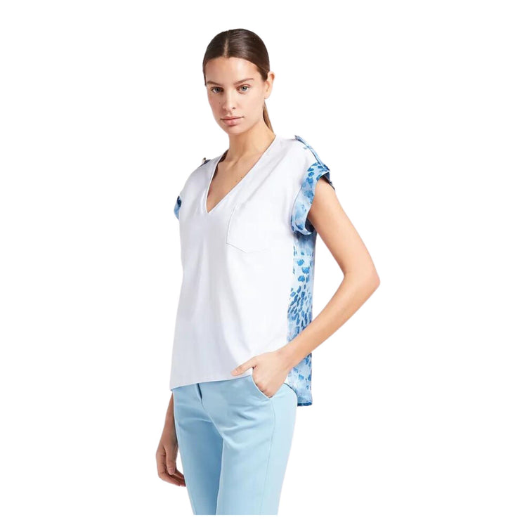 T-shirt femme en coton à dos foulard