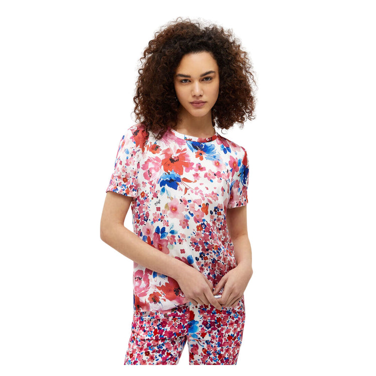 Women's T-shirt with floral print pattern