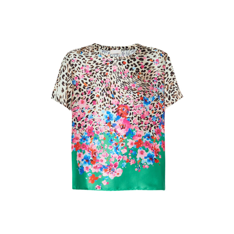 Women's T-shirt with floral print pattern