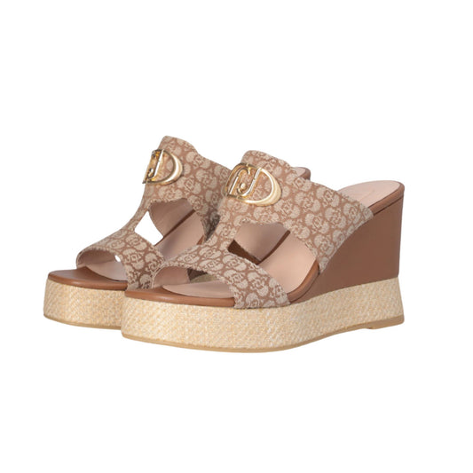 Sandalo a zeppa Donna logo monogram